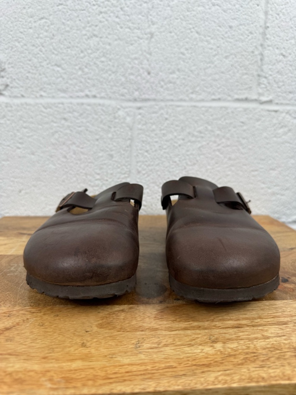 Birkenstock Boston Leather Clogs Brown Size 38 / US 7-7.5 - Picture 7 of 10